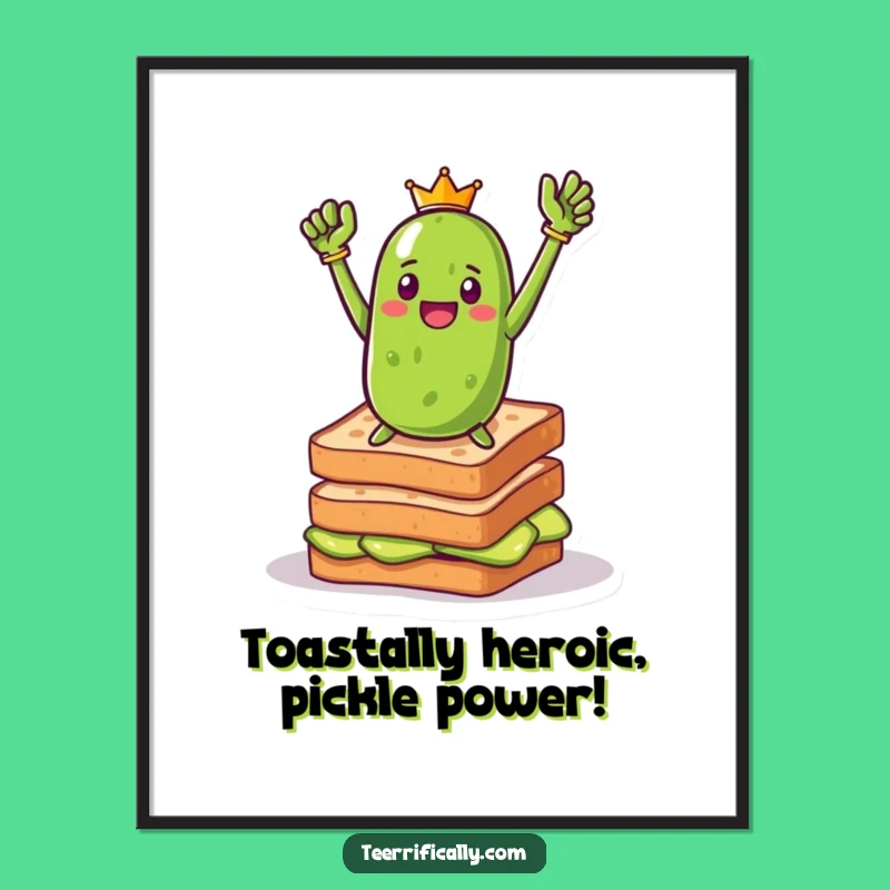 Free Printable Pickle Hero Art: Funny Downloadable Decor Gift