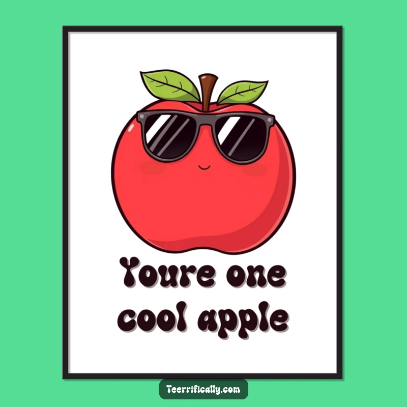 Funny Free Printable Wall Art: Apple's Sly Wink Downloadable Art