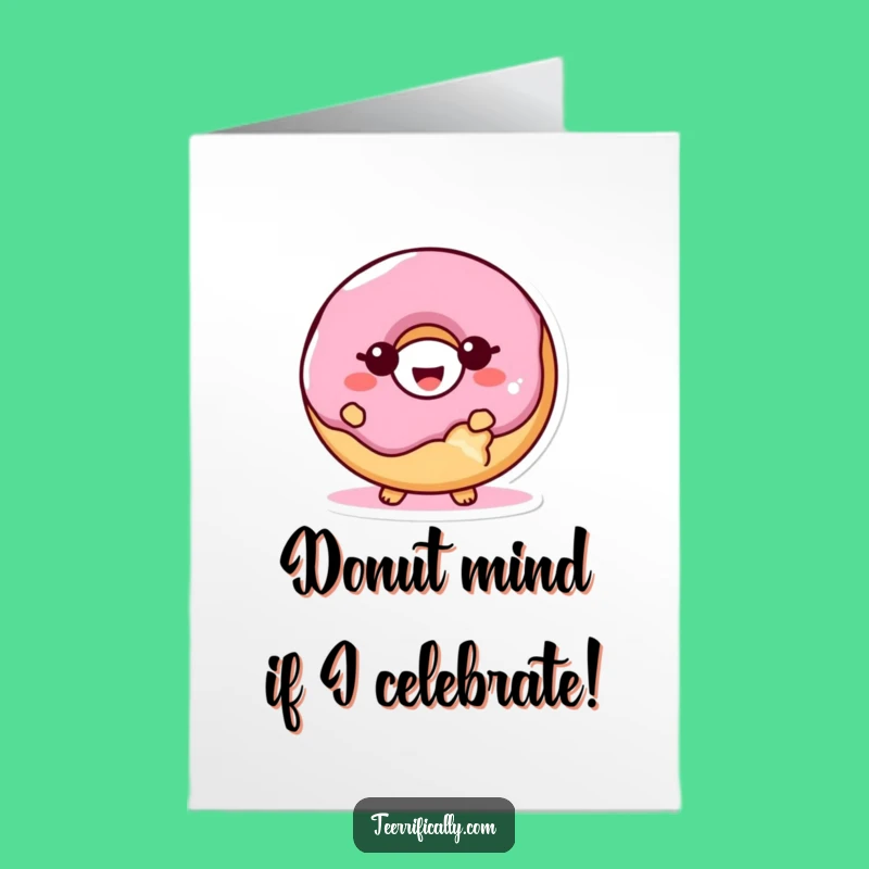 Free Printable Giggling Donut Birthday Card - Funny Downloadable Treat Gift