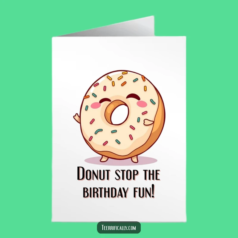 Free Printable Birthday Card: Winking Donut Shimmy, A Sweet & Funny Downloadable Gift!