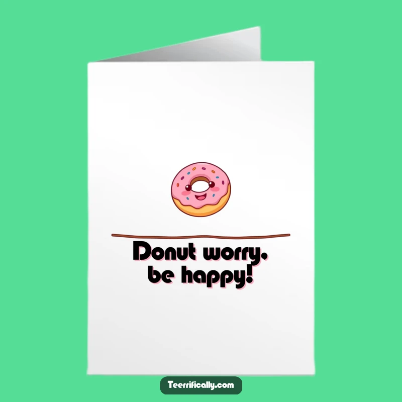 Free Printable Donut Tightrope Birthday Card: Funny Downloadable Gift