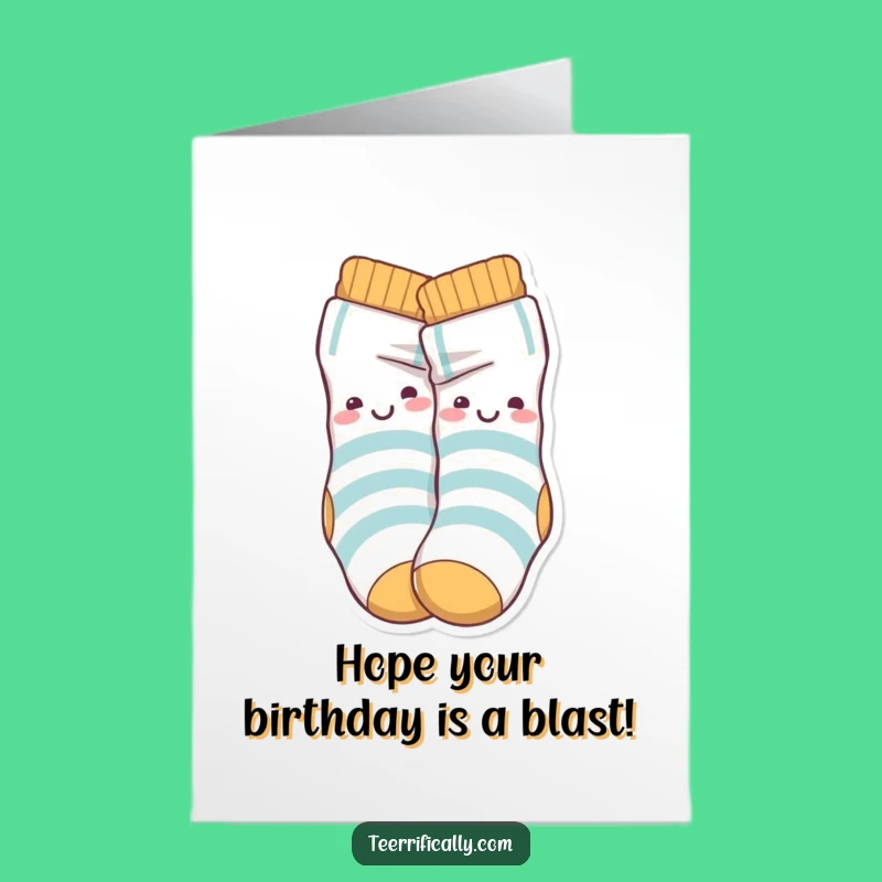 Free Printable Birthday Card: Tangled Socks Fun, Funny Downloadable Gift for Laughs