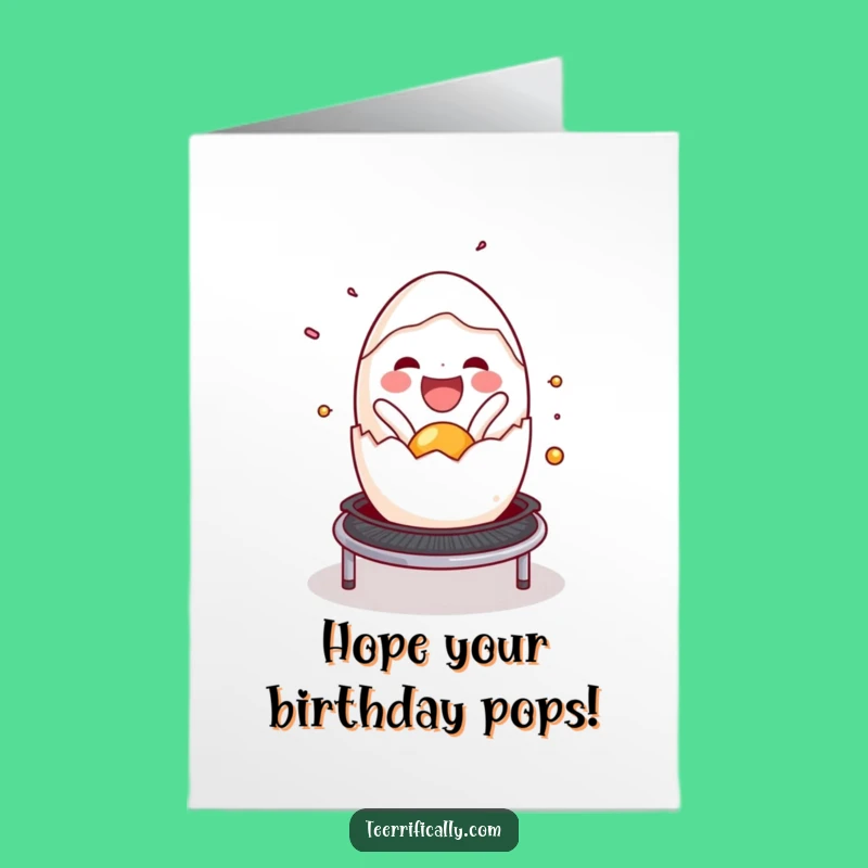 Free Printable Eggcellent Birthday Card: Joyful Cracked Egg Downloadable Gift