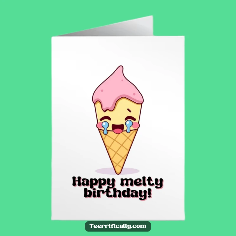 Joyful Melting Ice Cream Birthday Card: Free Printable LOL Downloadable Gift!
