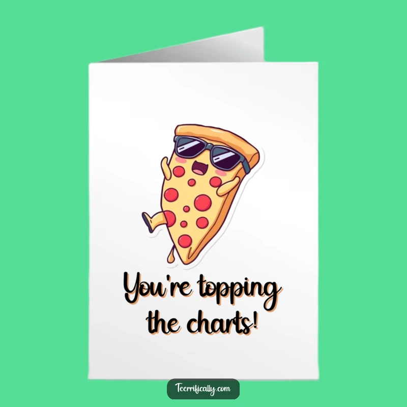 Congrats Free Printable Card: Pizza's Winning Somersault Downloadable Gift