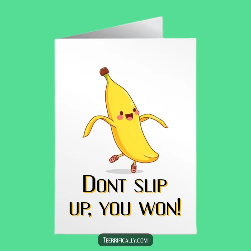Free Printable Banana Congrats Card: Funny Slipping Downloadable