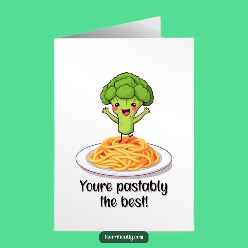 Free Printable Congrats Card: Dancing Broccoli Celebration for Any Victory