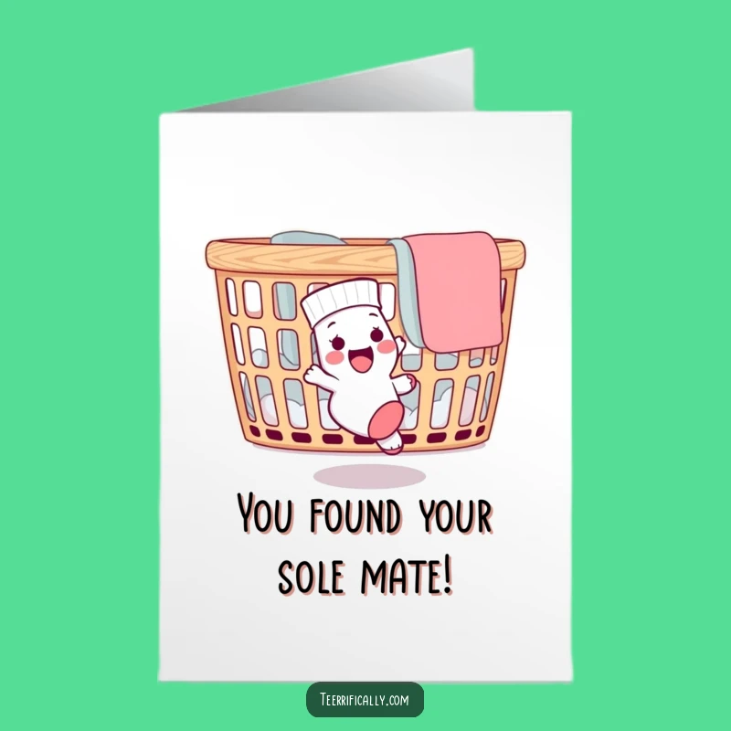 Free Printable Congrats Card: Funny Sock Pair for a Perfect Match Gift