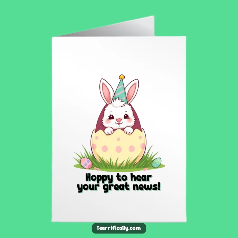 Free Printable Funny Bunny Congrats Card: Egg Surprise, Humorous Downloadable Gift