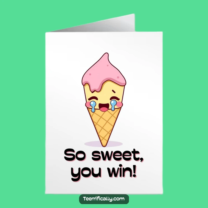 Melting Ice Cream Congrats Card: Free Printable Joyful Downloadable Gift!