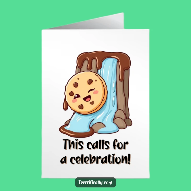 Free Printable Congrats Card: Winking Cookie's Chocolatey Success Celebration