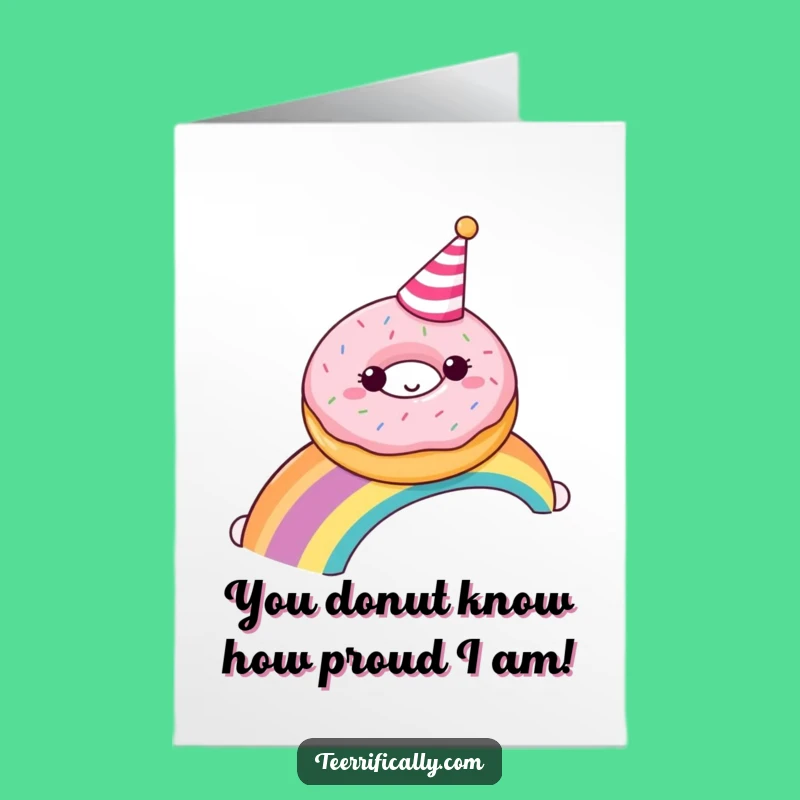 Free Printable Donut Rainbow Congratulations Card - Sweet Success