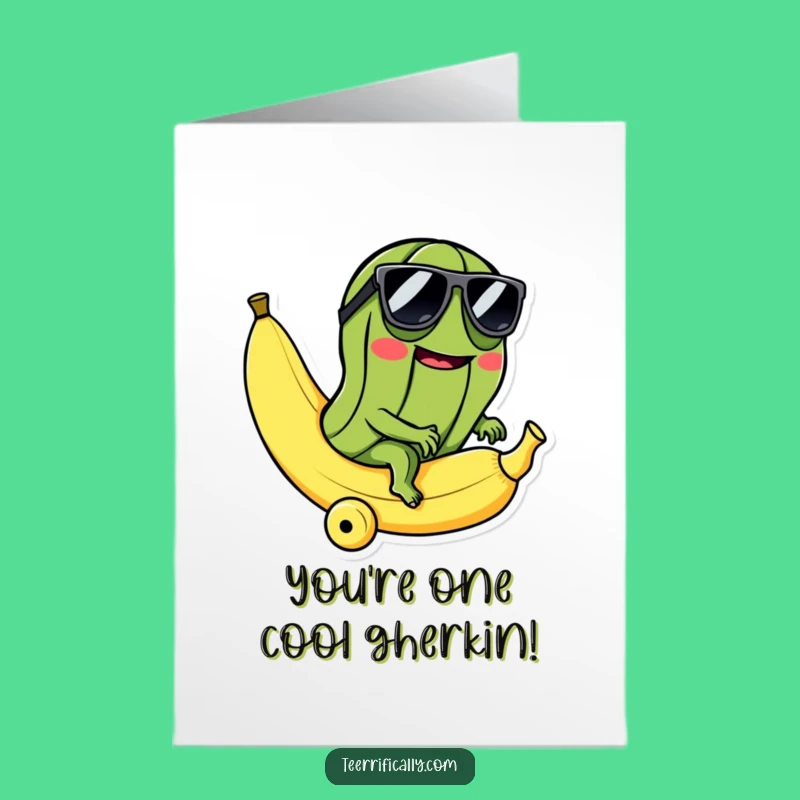 Free Printable Congrats Card: Pickle's Banana Cruise, Funny Downloadable Gift