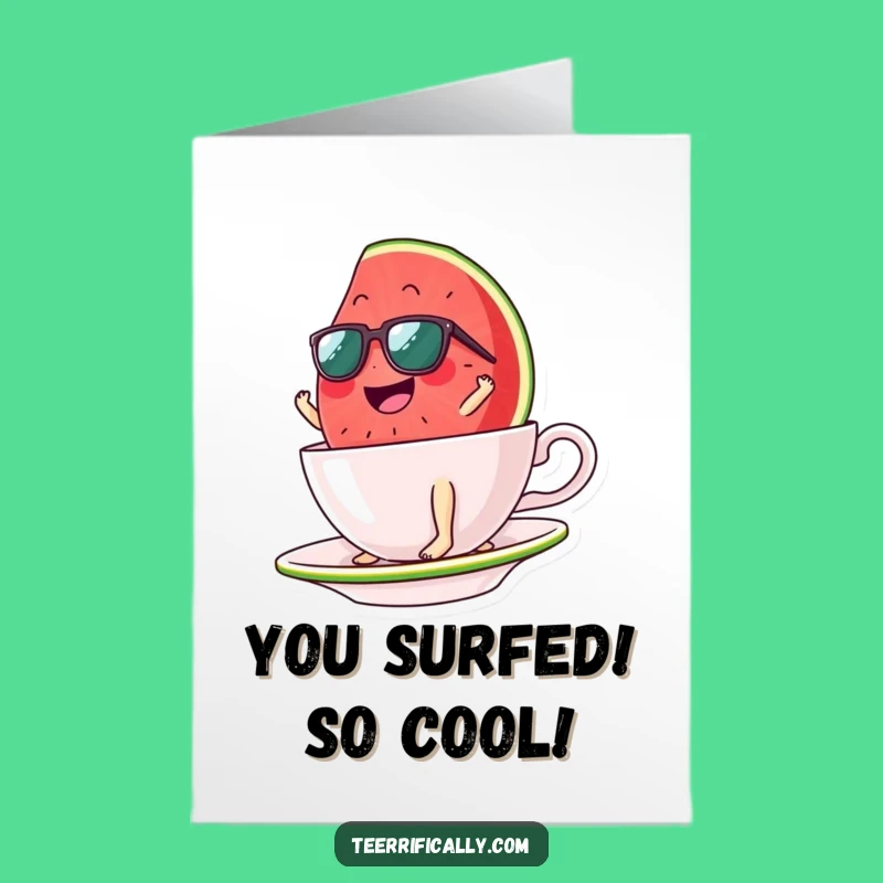 Cool Congrats Card: Free Printable Watermelon Slice Downloadable Gift