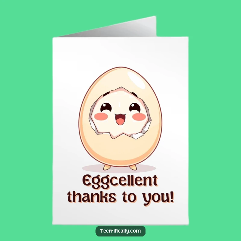 Free Printable Egg Thank You Card: Happy Surprise - Funny Gift