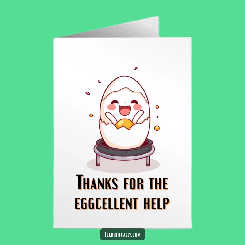 Free Printable Egg Thank You Card: Cracked Egg Joy Downloadable Gift