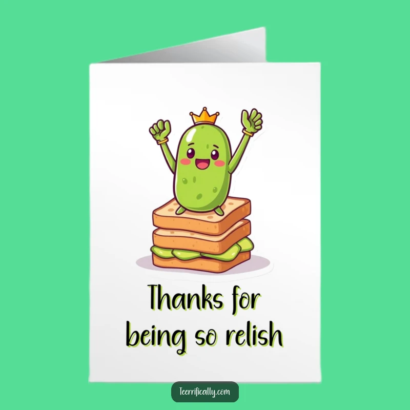 Free Printable Pickle Hero Thank You Card: Funny Downloadable Appreciation Gift