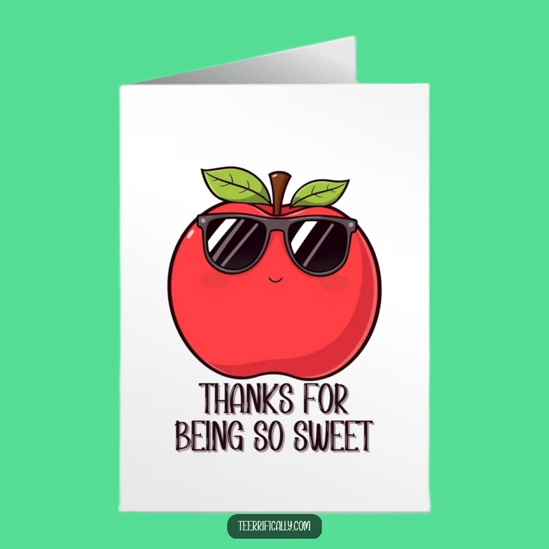 Free Printable Thank You Card: Apple's Cool Thanks Funny Downloadable Gift