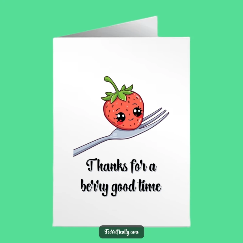 Free Printable Thank You Card: Googly-Eyed Strawberry Whimsy