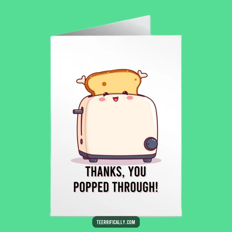 Free Printable Thank You Card: Toast Ears Gratitude Downloadable Gift