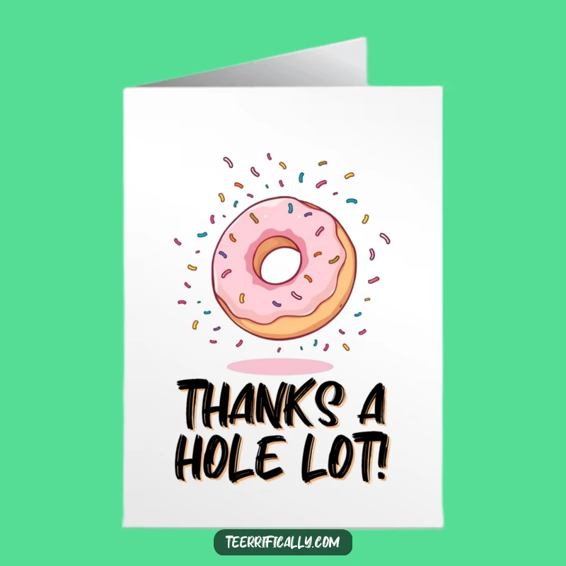 Playful Free Printable Thank You Card: Donut's Sprinkle Somesault of Gratitude