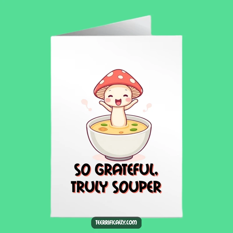 Free Printable Mushroom Thank You Card: Funny Downloadable Gift for a Warm Thank You!