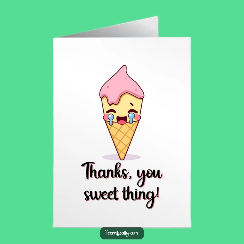 Thank You Ice Cream Card: Free Printable Joyful Downloadable Gift!