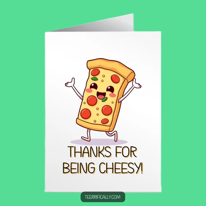 Thank You Pizza Card: Free Printable Dancing Downloadable Gift!