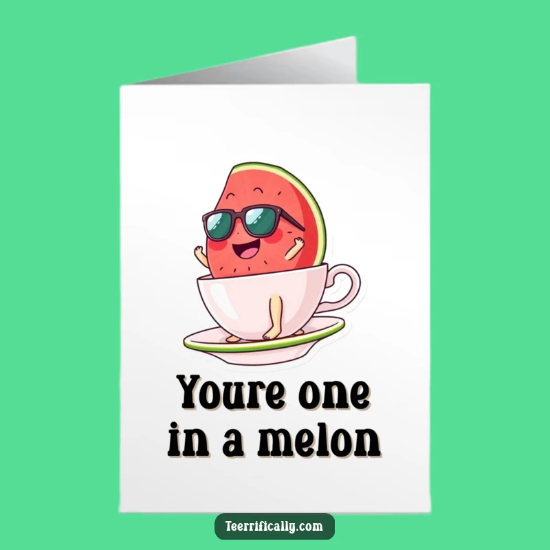 Thanks a Melon Card: Free Printable Watermelon Slice Downloadable Gift