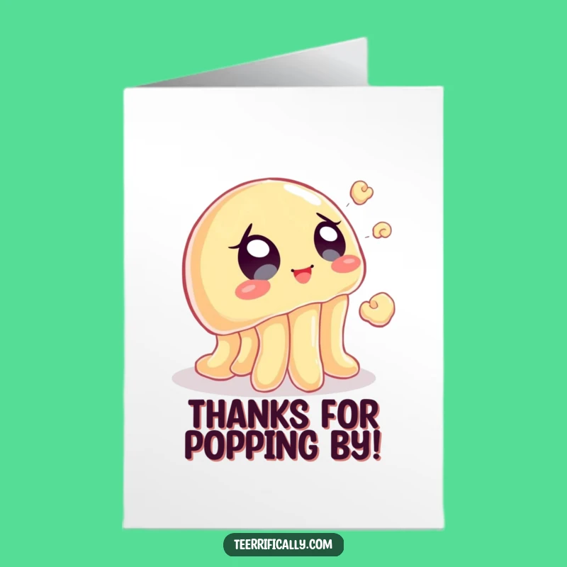 Free Printable Thank You Card: Jelly's Popcorn Thanks, Funny Downloadable Gift