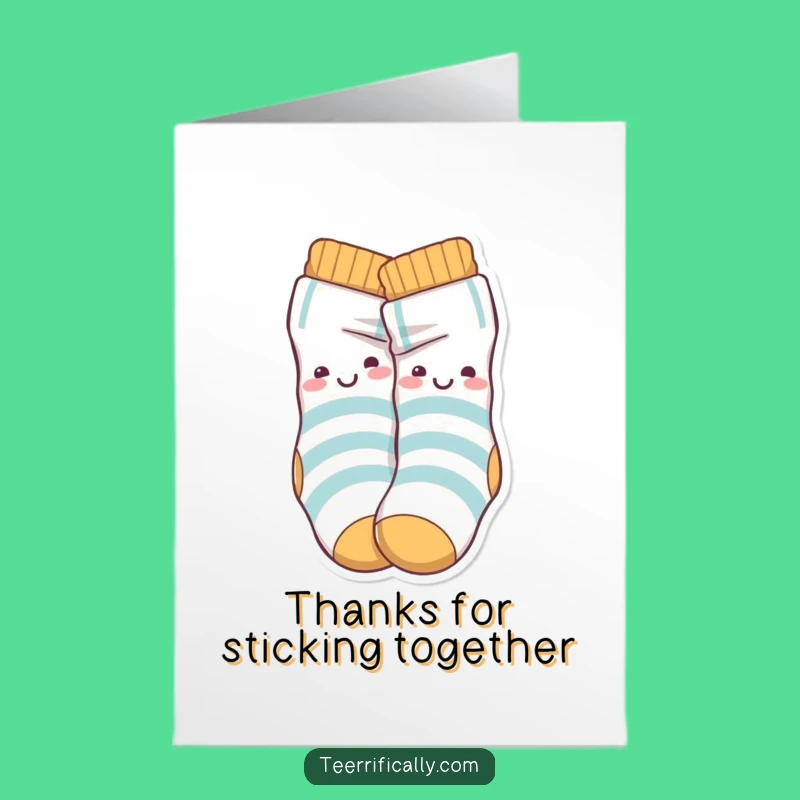 Free Printable Thank You Card: Tangled Socks Gratitude, Funny Downloadable Appreciation