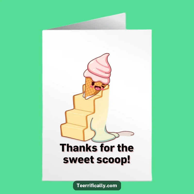 Hilarious Free Printable Thank You Card: Ice Cream & Toast Humor for Any Occasion
