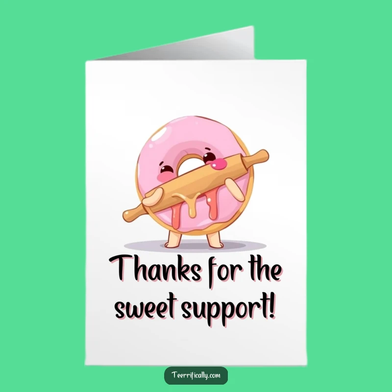 Free Printable Thank You Card: Donut's Sticky Thanks, Funny Downloadable Gift