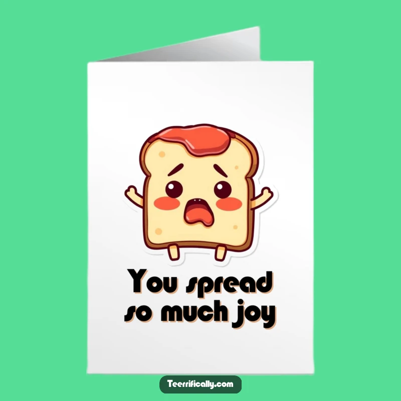Free Printable Thank You Card: Toast Jam Amazement, Funny Downloadable Appreciation