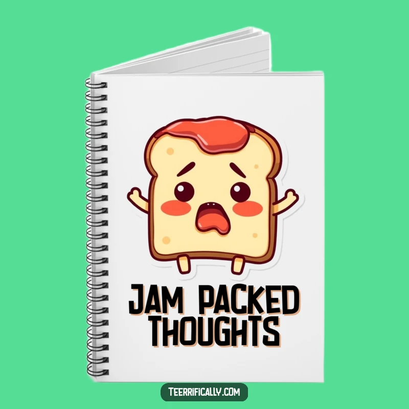 Funny Bewildered Toast Notebook: Jot Down Surprises with Breakfast Character Flair