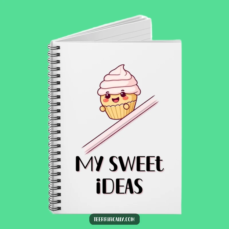 Funny Cupcake Banister Notebook - Jot Down Sweet Adventures