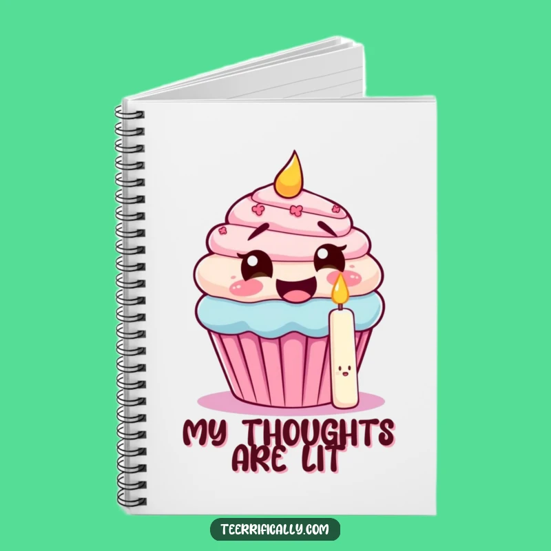 Funny Cupcake Candle Notebook: Birthday Planner, Whimsical Funny Gift