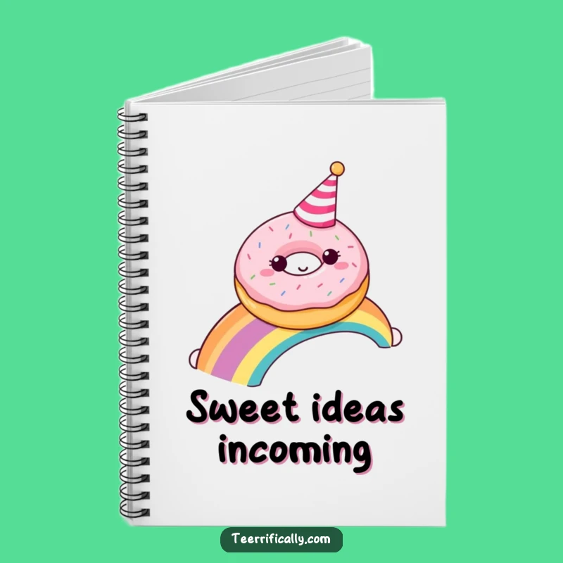 Funny Donut Rainbow Party Notebook - Sweet Treat Journal