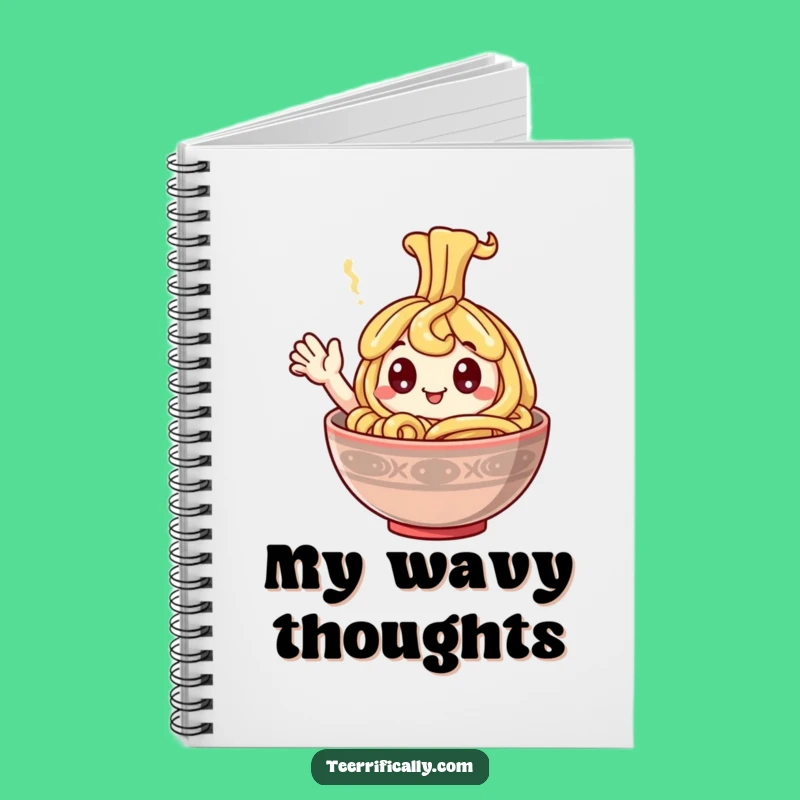 Funny Happy Noodle Notebook - Jot Down Waving Ideas