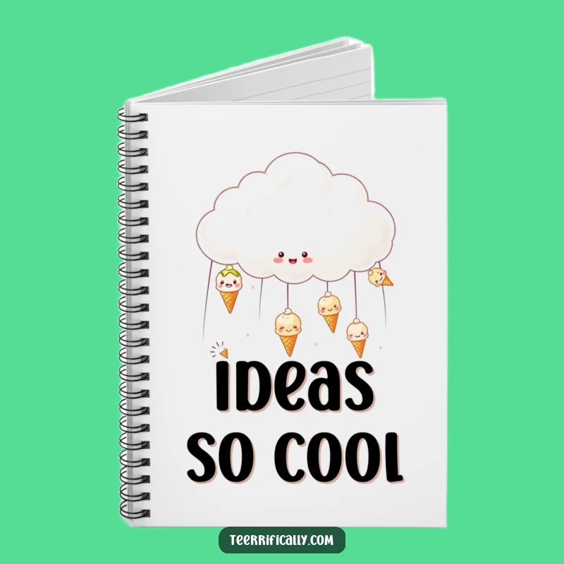 Funny Ice Cream Cloud Notebook - Cheerful Journal for Sweet Ideas
