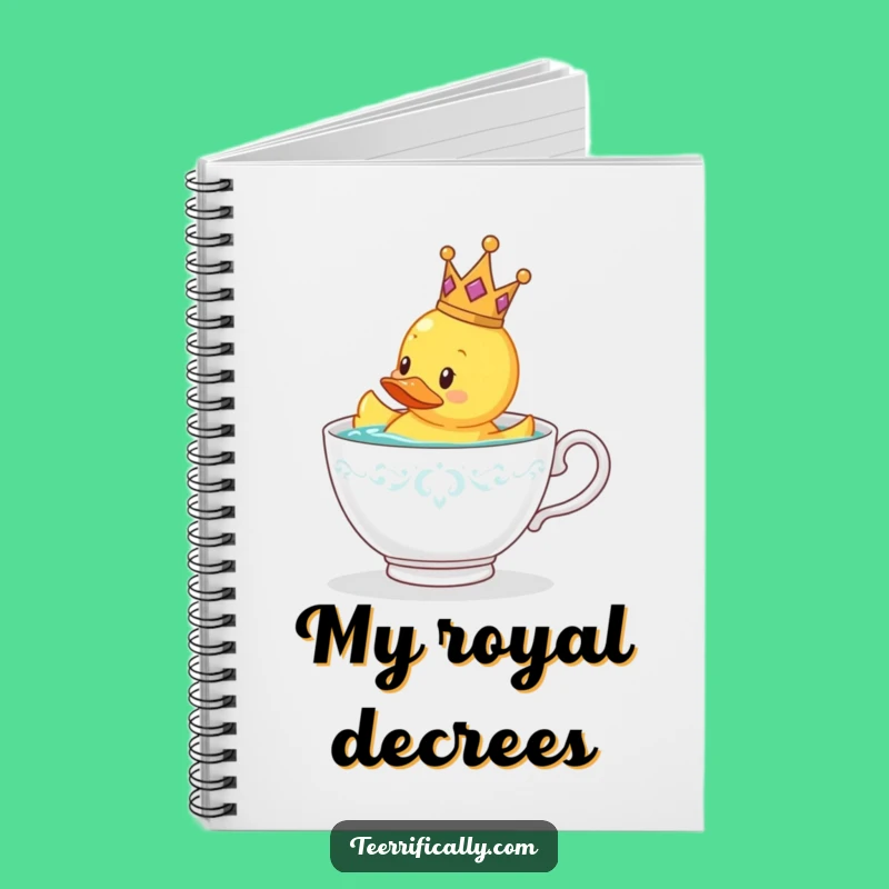 Funny Royal Rubber Duck Notebook: Whimsical Journal for Ideas