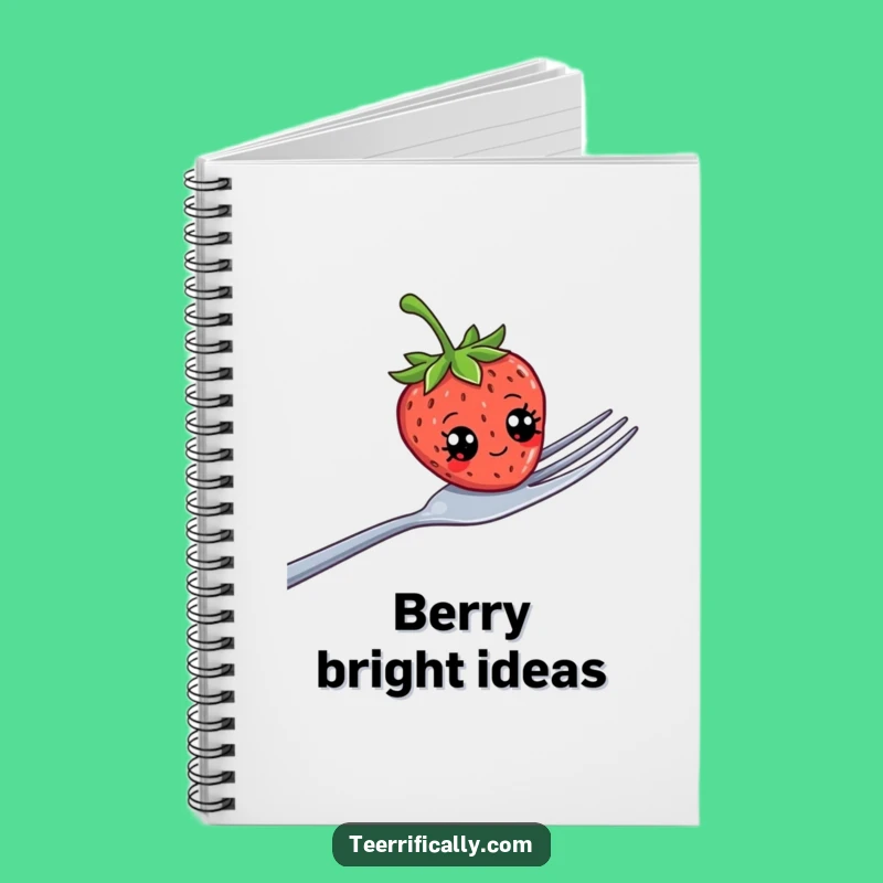 Funny Strawberry Googly Eyes Notebook - Comical Fruit Journal Gift