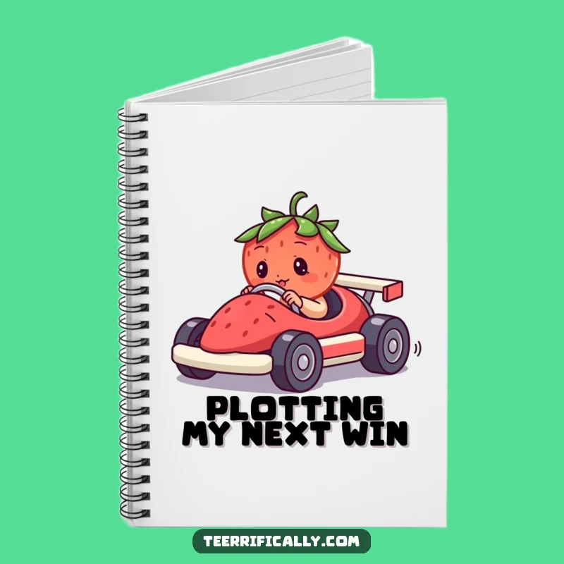 Funny Strawberry Race Car Notebook: Jot Down Ideas in This Berry Driving Journal!