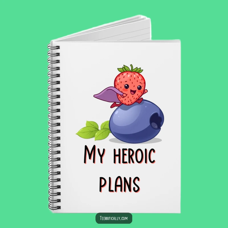Funny Strawberry Superhero Notebook: Jot Down Heroic Ideas, Great Funny Gift