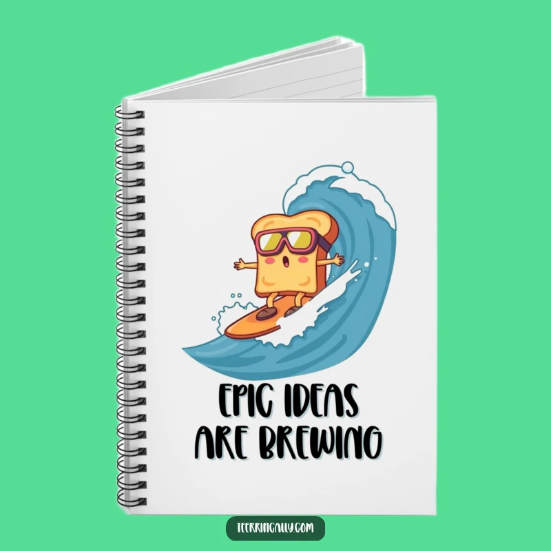 Funny Toast Surfing Notebook: Hilarious Journal for Breakfast Lovers