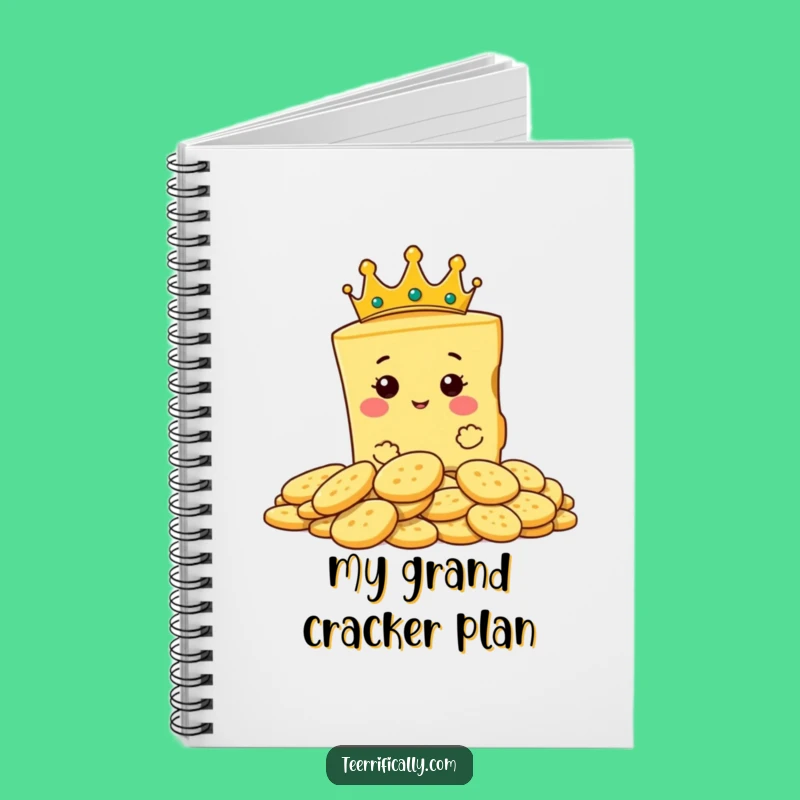 Funny Cheese King Crown Notebook - Journal Your Royal Musings Gift