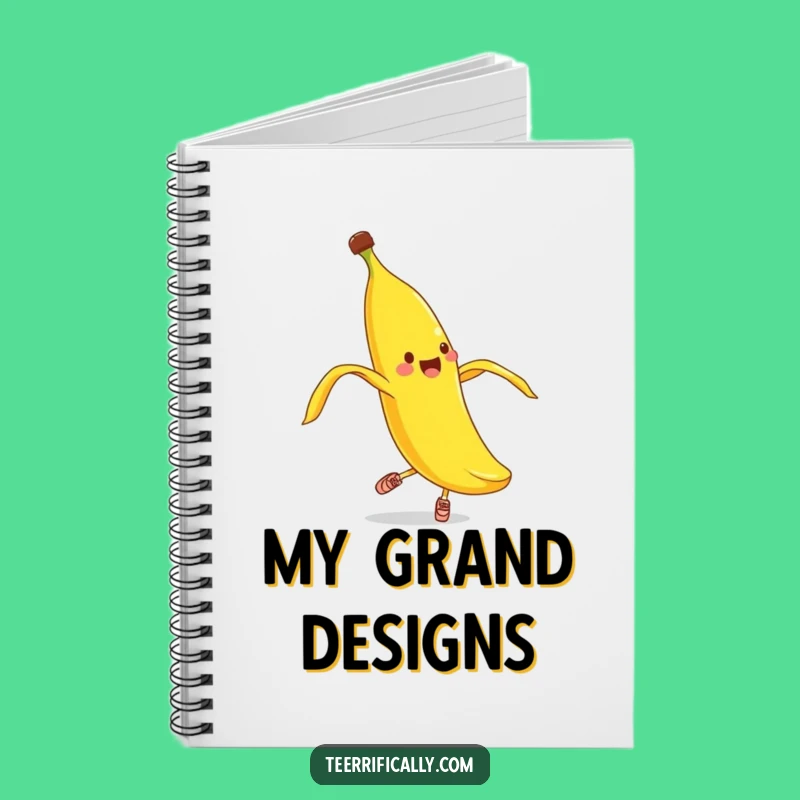 Funny Banana Peel Pirouette Notebook - Doodle Your Silly Ideas