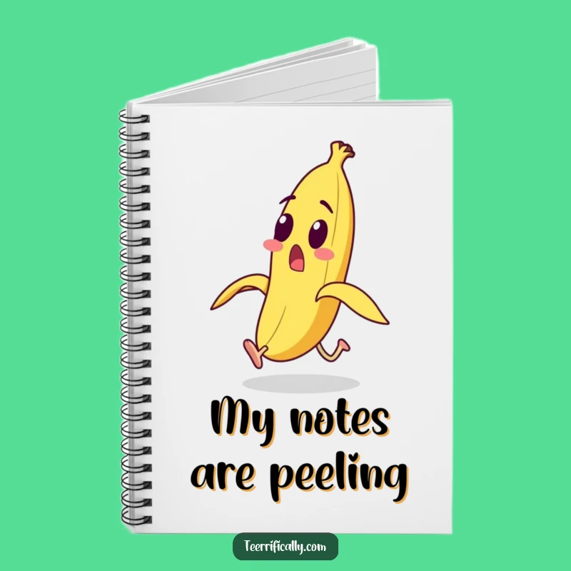 Funny Banana Running from Peel Notebook - Journal Your Hilarious Escapes