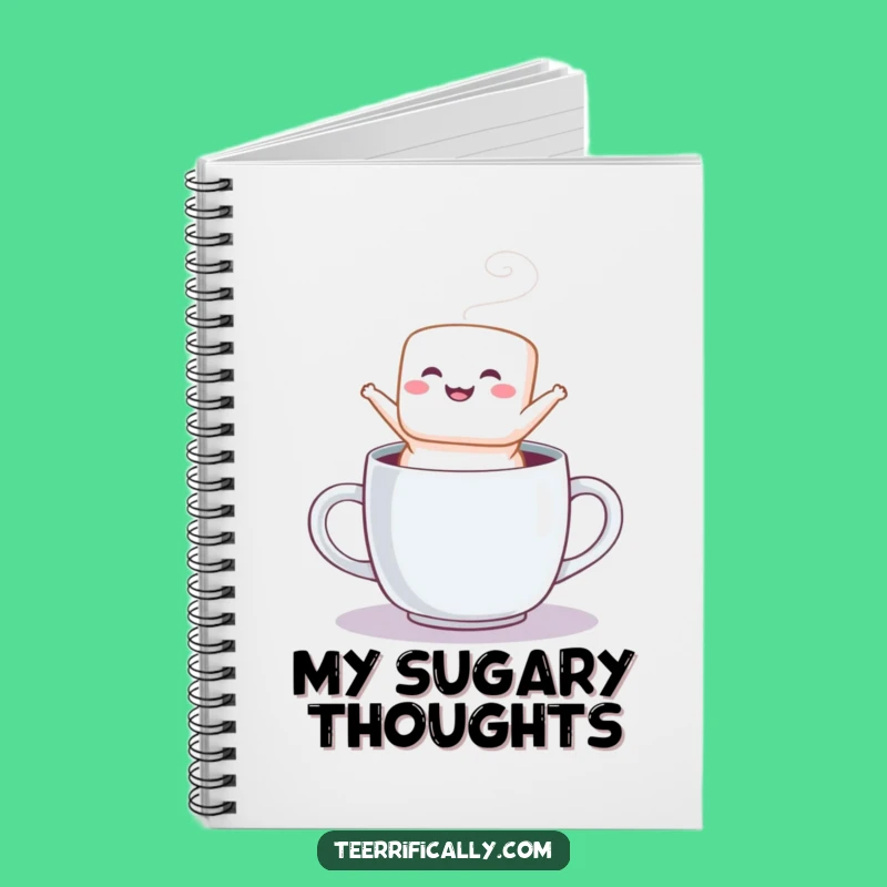 Funny Marshmallow Jump Notebook - Jot Down Sweet Ideas with Joyful Flair - Great Funny Gift