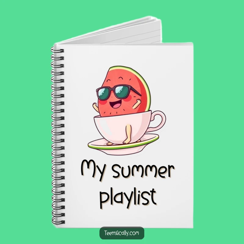 Funny Watermelon Surfing Notebook: Jot Down Ideas with Summer Flair